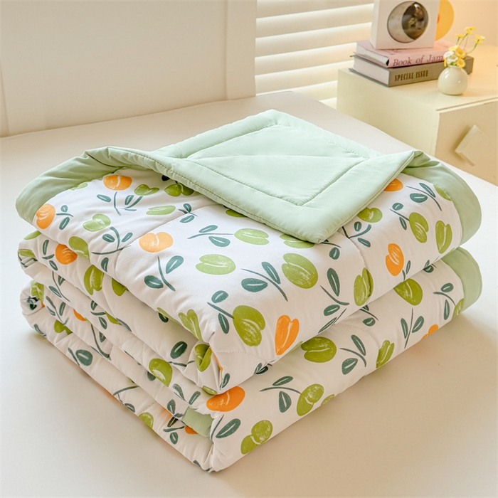 91家纺网 家纺一手货源 找家纺 雅颂缘 2025新款印花水洗棉新疆棉花夏被 诗情画意