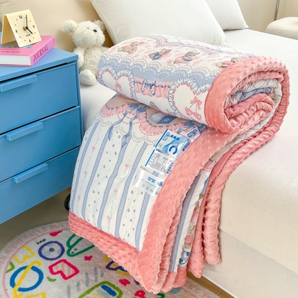 爱宝被业 2025新款A类凉感豆豆绒羽丝棉夏被 嘟嘟熊