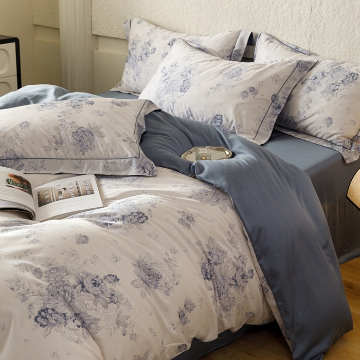 91家纺网 家纺一手货源 找家纺 金奇达2025新款【东方诗意】-轻氧水光莱赛尔（标准号全网控价（折后券后）不低于268） 蓝郁