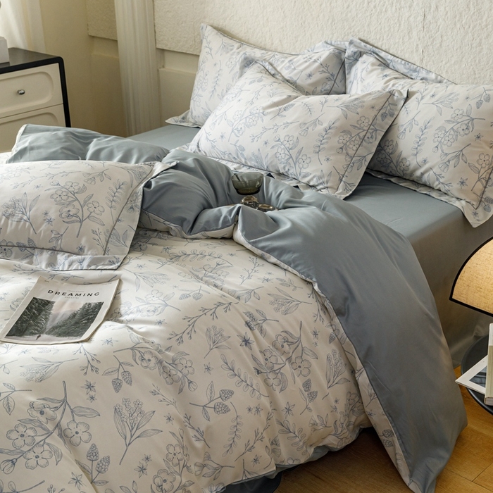 91家纺网 家纺一手货源 找家纺 金奇达2025新款【东方诗意】-轻氧水光莱赛尔（标准号全网控价（折后券后）不低于268） 洛晨蓝叶