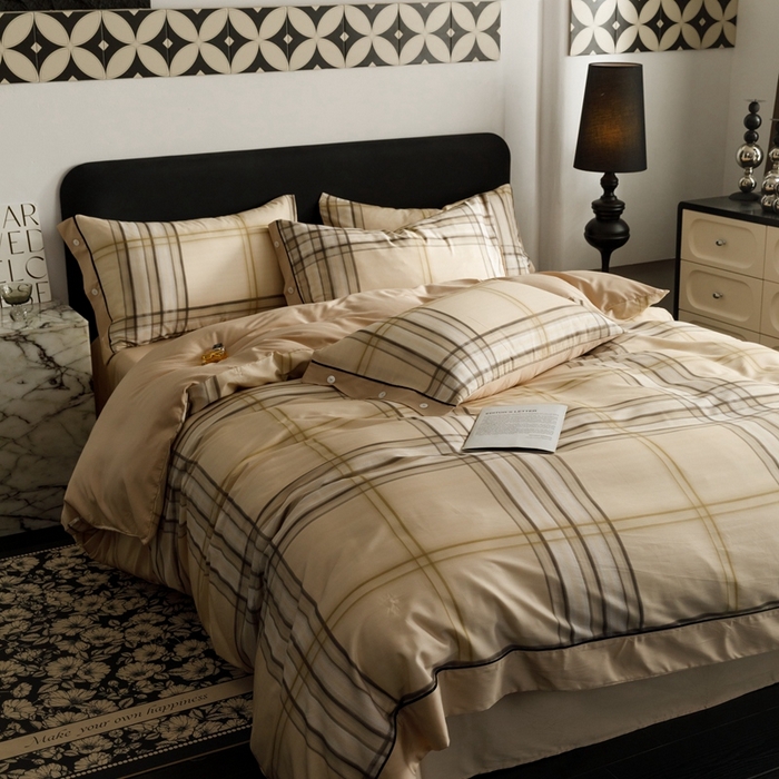 91家纺网 家纺一手货源 找家纺 金奇达2025新款【浮光半夏】-茧养莱赛尔四件套（标准号全网控价（折后券后）不低于258元） 伦纳德