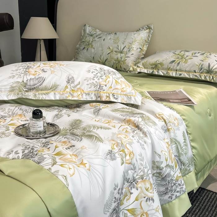 91家纺网 家纺一手货源 找家纺 （总）佳品居 2025新款直播水洗天丝夏被冰丝夏凉被空调被四件套