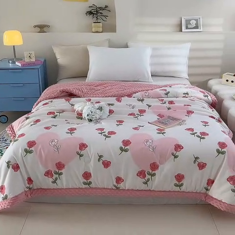 91家纺网 家纺一手货源 找家纺 （总）爱宝被业 2025新款豆豆夏被