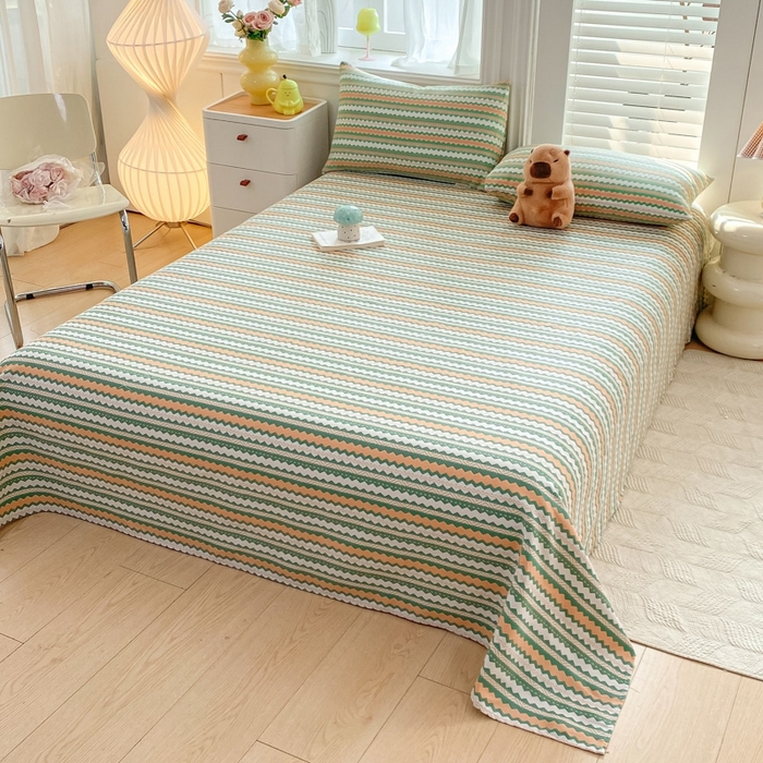 91家纺网 家纺一手货源 找家纺 米柳2025新款原棉老粗布凉席系列 雅梦静