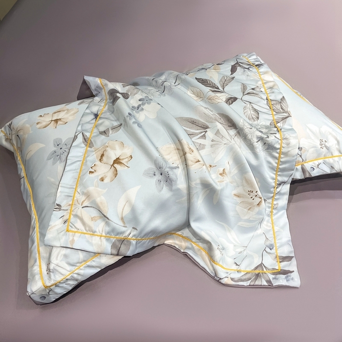 91家纺网 家纺一手货源 找家纺 佳品居 2025新款直播水洗天丝夏被冰丝夏凉被空调被四件套 羽叶