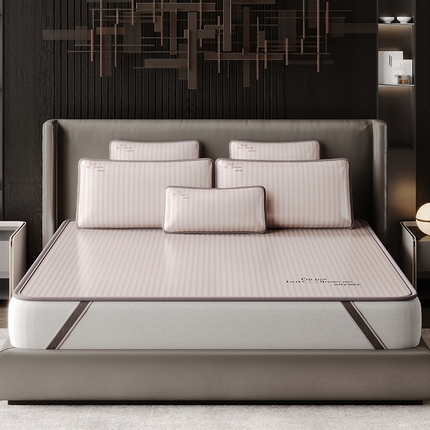 91家纺网 家纺一手货源 找家纺 （总）好眠好梦家纺 2025新款时尚条纹凉席