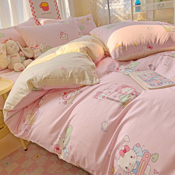 91家纺网 家纺一手货源 找家纺 （总）棉生活家纺 2025新款ins全棉小清新系列四件套