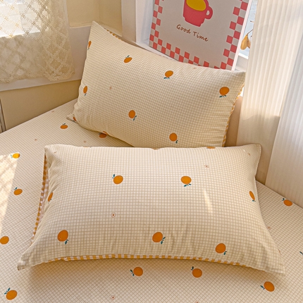 91家纺网 家纺一手货源 找家纺 （总）棉生活家纺 2025新款ins全棉小清新系列单品枕套