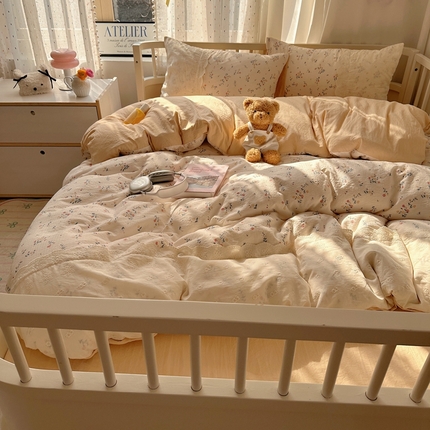 顾里2025新款蕾丝花边云感双层纱套件四件套 古韵花