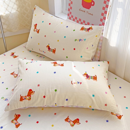 91家纺网 家纺一手货源 找家纺 （总）棉生活家纺 2025新款ins全棉小清新系列单品枕套