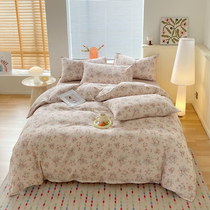 91家纺网 家纺一手货源 找家纺 （总）于果2025新款全棉双层纱四件套（第三批）