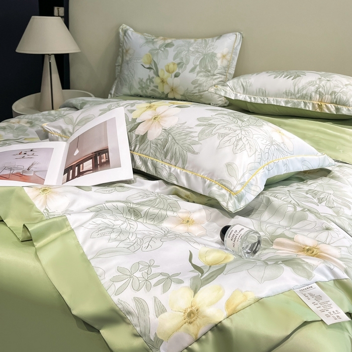 91家纺网 家纺一手货源 找家纺 佳品居 2025新款直播水洗天丝夏被冰丝夏凉被空调被四件套 春熙