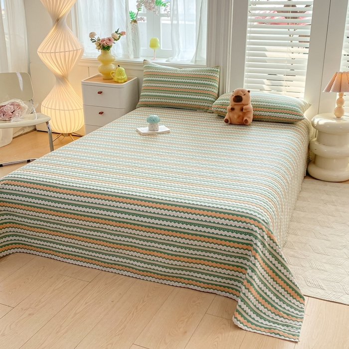 91家纺网 家纺一手货源 找家纺 米柳2025新款原棉老粗布凉席系列 雅梦静