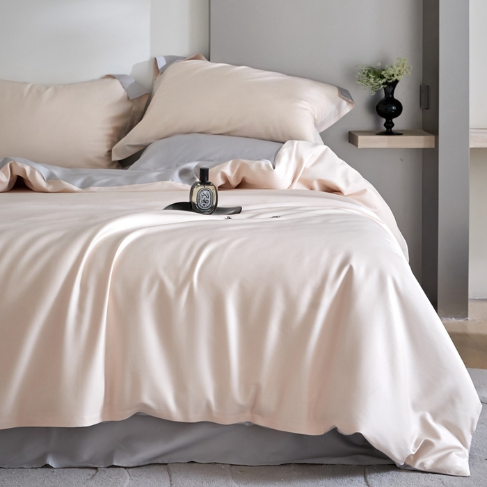 91家纺网 家纺一手货源 找家纺 （总）金奇达2025新款【可芙】-轻氧水光天丝棉四件套（标准号全网控价（折后券后）不低于238元）