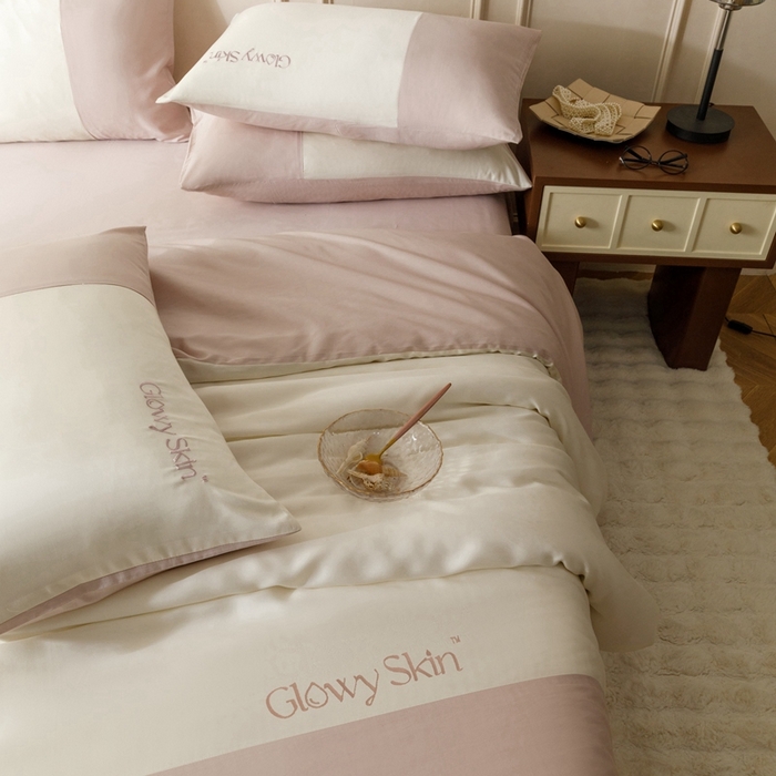 91家纺网 家纺一手货源 找家纺 金奇达2025新款【黛拉】-茧养莱赛尔四件套（标准号全网控价（折后券后）不低于228元） 黛拉-香草粉