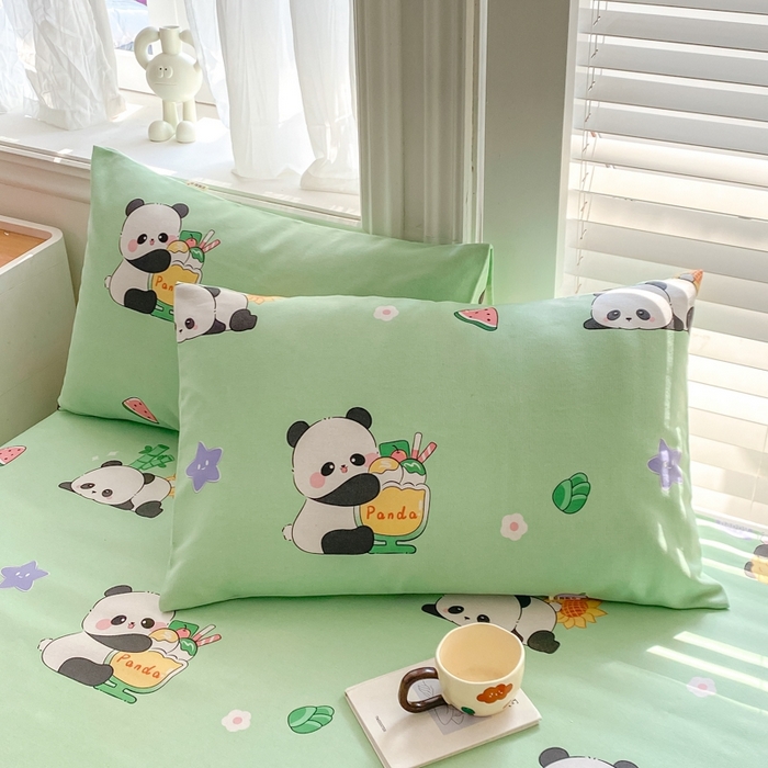 91家纺网 家纺一手货源 找家纺 米柳2025新款原棉老粗布凉席系列 小熊猫