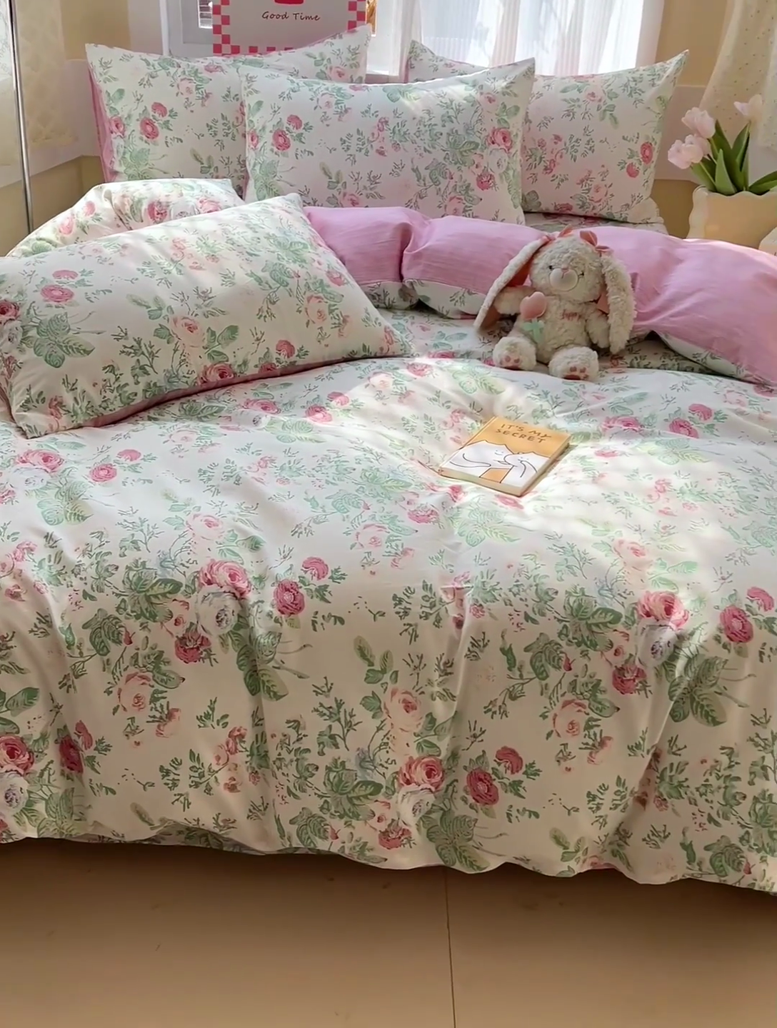 91家纺网 家纺一手货源 找家纺 棉生活家纺 2025新款ins全棉小清新系列四件套 莎莉娅