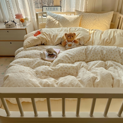 顾里2025新款蕾丝花边云感双层纱套件四件套 复古小花