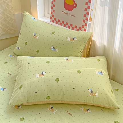 91家纺网 家纺一手货源 找家纺 （总）棉生活家纺 2025新款ins全棉小清新系列单品枕套