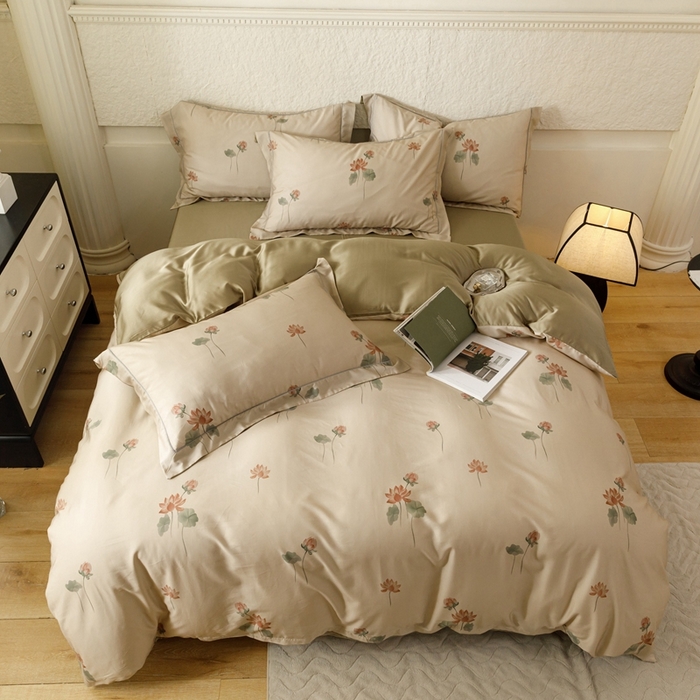 91家纺网 家纺一手货源 找家纺 金奇达2025新款【东方诗意】-轻氧水光莱赛尔（标准号全网控价（折后券后）不低于268） 暗香花