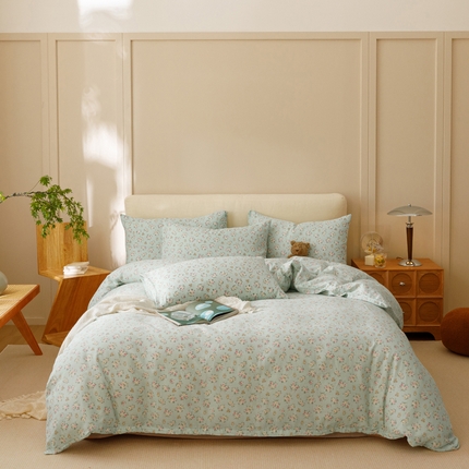 瑞米家居 2024新款亲肤舒适A类双层纱四件套 花晨