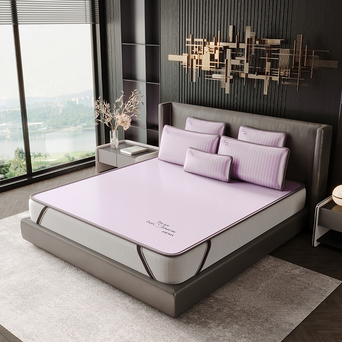 91家纺网 家纺一手货源 找家纺 （总）好眠好梦家纺 2025新款时尚条纹凉席