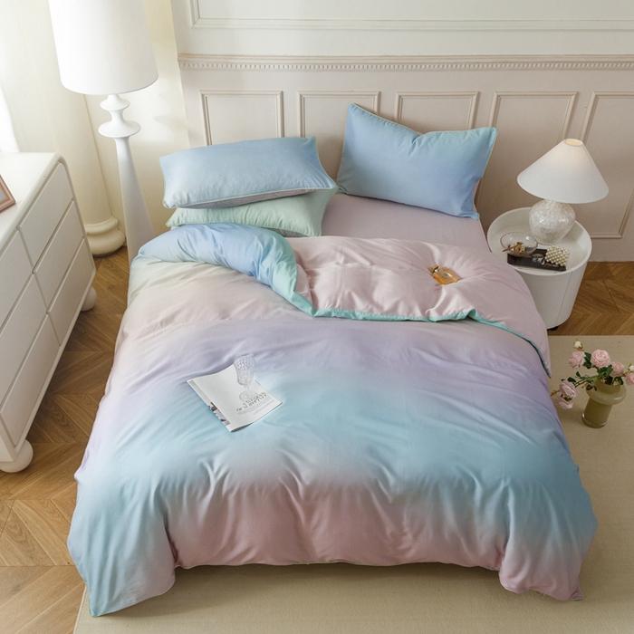 91家纺网 家纺一手货源 找家纺 金奇达2025新款【格林】-轻氧水光莱赛尔四件套（标准号全网控价（折后券后）不低于268元） 星河入梦