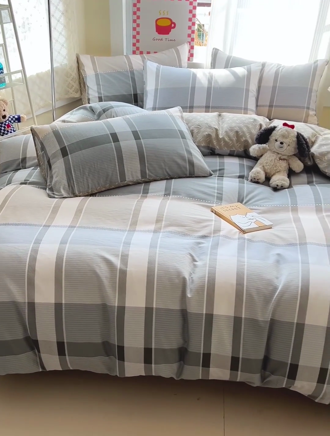 91家纺网 家纺一手货源 找家纺 棉生活家纺 2025新款ins全棉小清新系列四件套 追光