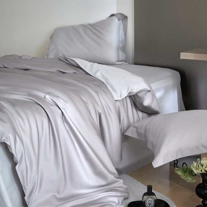 91家纺网 家纺一手货源 找家纺 金奇达2025新款【可芙】-轻氧水光天丝棉四件套（标准号全网控价（折后券后）不低于238元） 可芙-灰灰