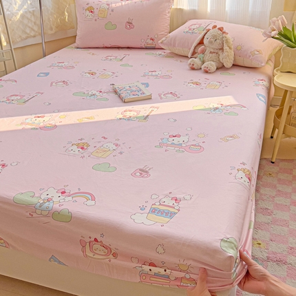 91家纺网 家纺一手货源 找家纺 （总）棉生活家纺 2025新款ins全棉小清新系列单品床笠