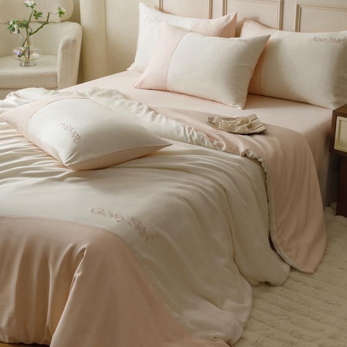 91家纺网 家纺一手货源 找家纺 金奇达2025新款【黛拉】-茧养莱赛尔四件套（标准号全网控价（折后券后）不低于228元） 黛拉-荷塘玉