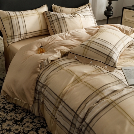 91家纺网 家纺一手货源 找家纺 金奇达2025新款【浮光半夏】-茧养莱赛尔四件套（标准号全网控价（折后券后）不低于258元） 伦纳德