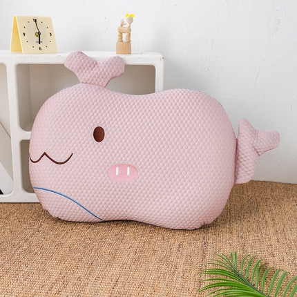  2025新款慢回弹冰豆凉枕枕头枕芯 鲸鱼冰枕-粉