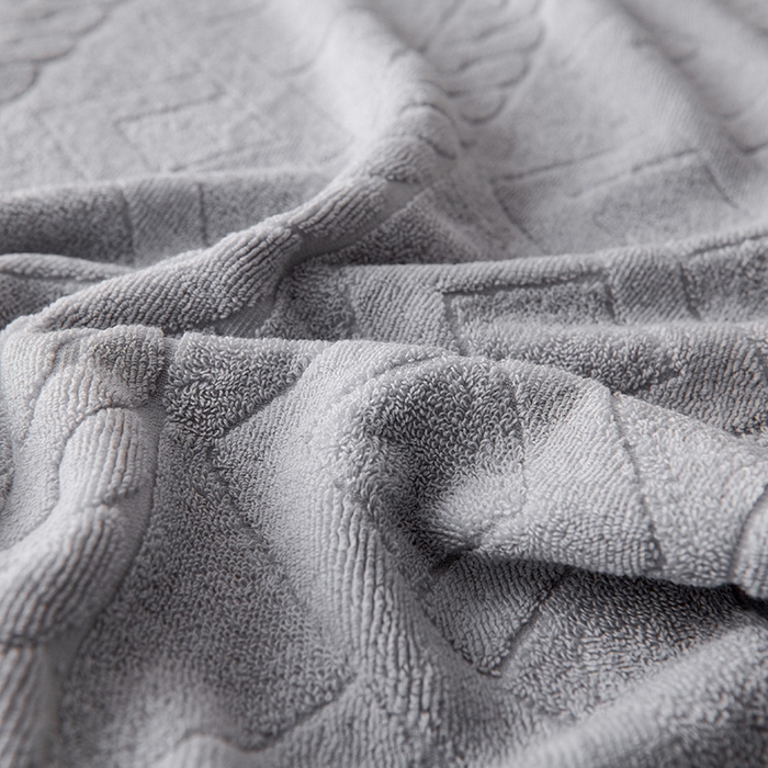 91家纺网 家纺一手货源 找家纺 悦然毛巾被 2025新款全棉老式枕巾毛圈款 旧时光浅灰一只