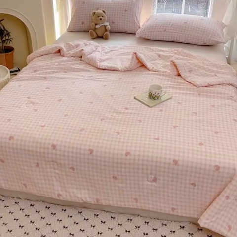 91家纺网 家纺一手货源 找家纺 （总）星巴k家纺 2025糯糯棉A类大豆蛋白纤维夏凉被双层纱水洗棉夏被大豆被