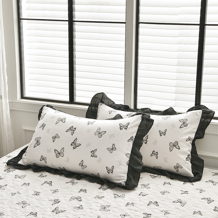 91家纺网 家纺一手货源 找家纺 （总）斯尔顿 2025新款水洗棉赫本风床盖四件套