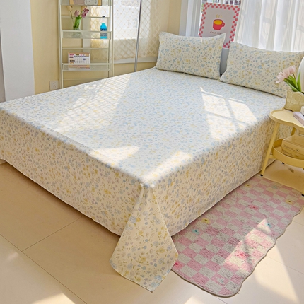 棉生活家纺 2025新款ins全棉小清新系列单品床单 向阳花开