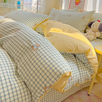 91家纺网 家纺一手货源 找家纺 （总）棉生活家纺 2025新款ins全棉小清新系列四件套