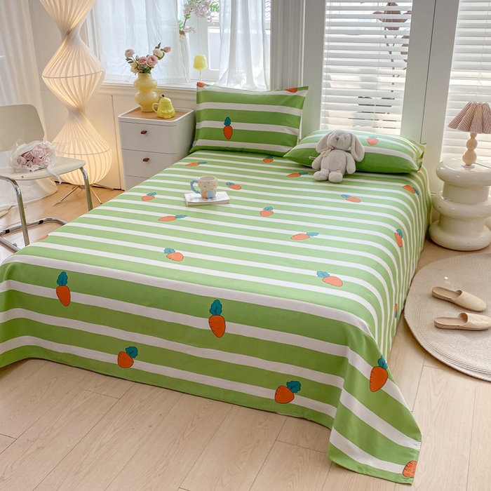 91家纺网 家纺一手货源 找家纺 米柳2025新款原棉老粗布凉席系列 条纹萝卜