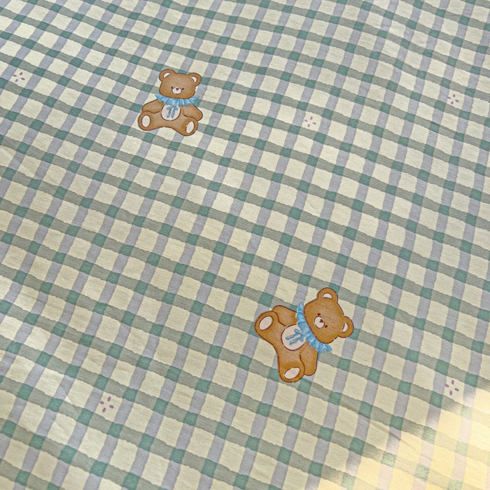 91家纺网 家纺一手货源 找家纺 棉生活家纺 2025新款ins全棉小清新系列四件套 小熊之家