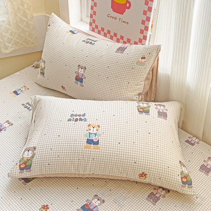 91家纺网 家纺一手货源 找家纺 （总）棉生活家纺 2025新款ins全棉小清新系列单品枕套