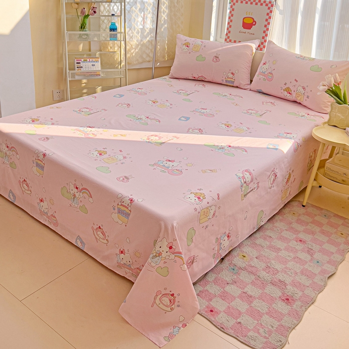 91家纺网 家纺一手货源 找家纺 （总）棉生活家纺 2025新款ins全棉小清新系列单品床单