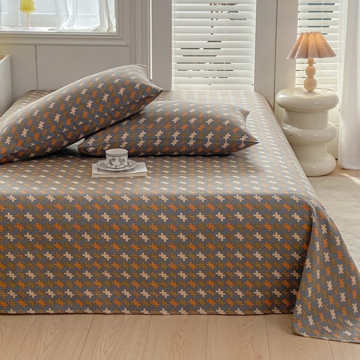 91家纺网 家纺一手货源 找家纺 米柳2025新款原棉老粗布凉席系列 摩尔