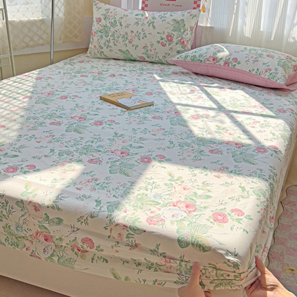 棉生活家纺 2025新款ins全棉小清新系列单品床笠 莎莉娅