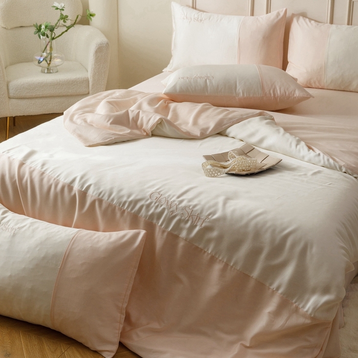 91家纺网 家纺一手货源 找家纺 金奇达2025新款【黛拉】-茧养莱赛尔四件套（标准号全网控价（折后券后）不低于228元） 黛拉-荷塘玉