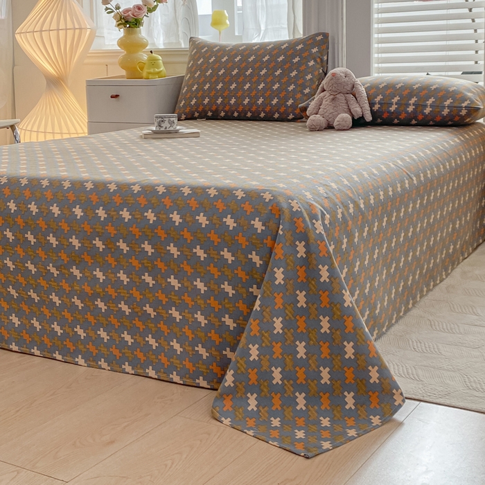 91家纺网 家纺一手货源 找家纺 米柳2025新款原棉老粗布凉席系列 摩尔