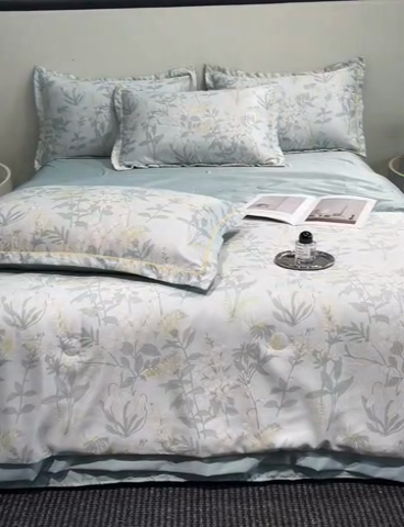 91家纺网 家纺一手货源 找家纺 佳品居 2025新款直播水洗天丝夏被冰丝夏凉被空调被四件套 赛林