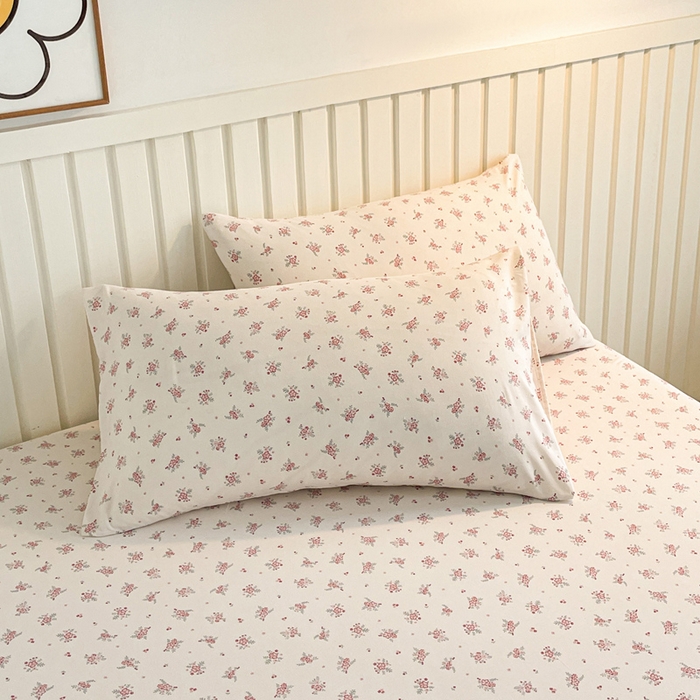 91家纺网 家纺一手货源 找家纺 芯元素 2025新款针织双层纱印花床笠 安琪拉