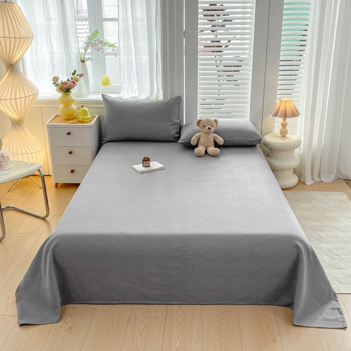 91家纺网 家纺一手货源 找家纺 米柳2025新款原棉老粗布凉席系列 梦境灰