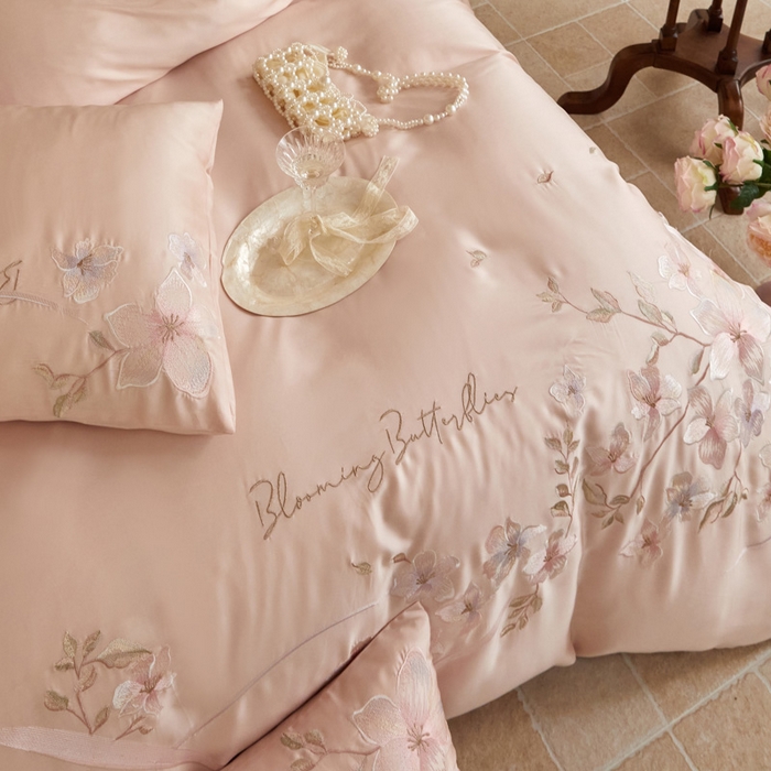 91家纺网 家纺一手货源 找家纺 爱缦 新款60支莱赛尔四件套-至真系列 玉粉